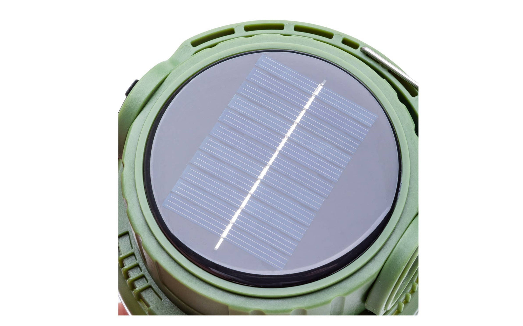 Green solar panel on a white background