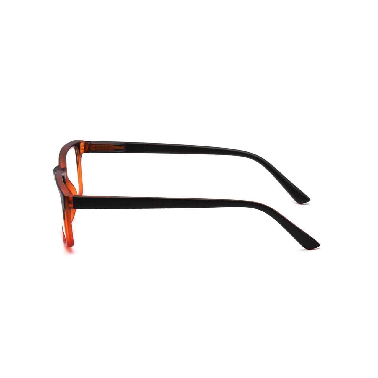 Eyeglasses with a tortoiseshell frame on a white background