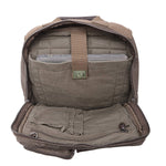 Canvas Laptop Backpack inside