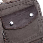 Canvas Laptop Backpack close up snaps