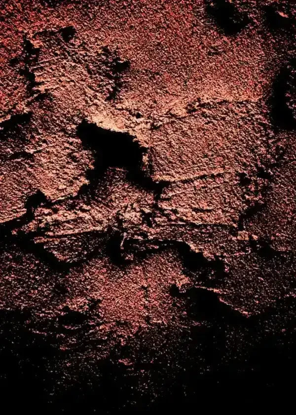 Textured abstract artwork with deep red and black tones, ideal for framed wall decor