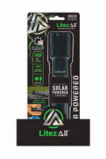 Litez All solar-powered flashlight packaging on a white background