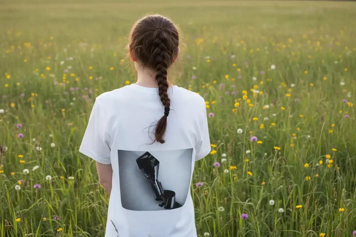  Tumblers Woman standing in field on a sunny day in spring