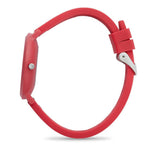 Red smartwatch band on a white background