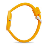 Yellow dog collar on a white background